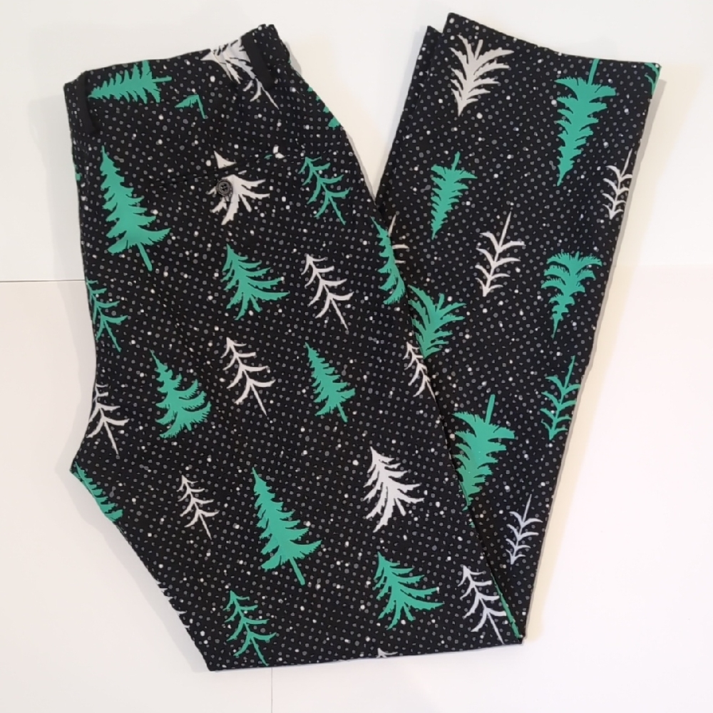 Tipsy Elves Tree Print Christmas Dress Pants